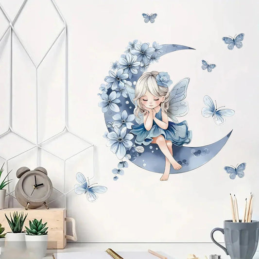 Décoration Murale - PrincesseSticker™ - Lune Bleue - Galaxybebe